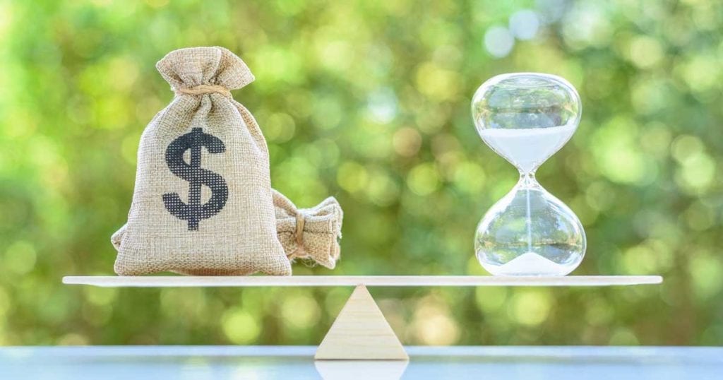 Summertime Savings to Keep Your Budget Cool Dollars and Hourglass on a Scale